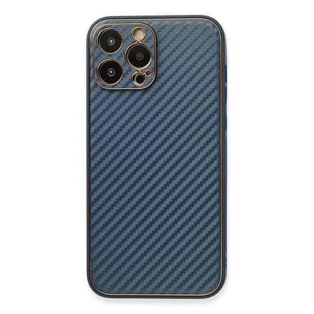 Apple İphone 13 Pro Max Kılıf Coco Karbon Silikon - Mavi