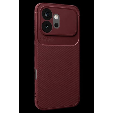 Huawei Honor 600 Auto Focus Karbon Kapak - Bordo