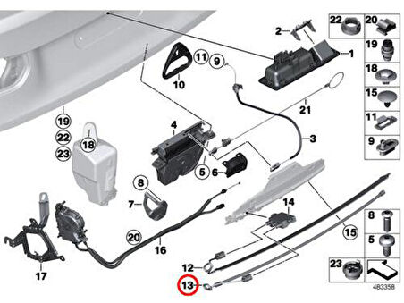 ANTEN SEZİCİ KABLOSU F30/F32/F10/F02/G30 61357391043