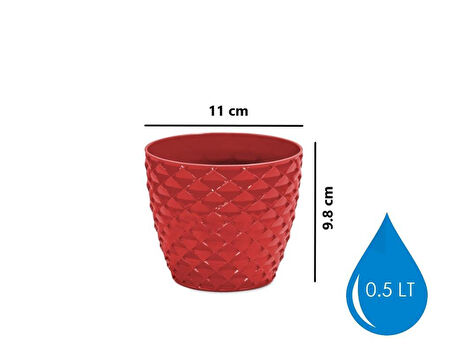 Omnipazar SO-KAP1 Kapadokya Dekoratif Plastik Saksı 0.5 Litre No 1 