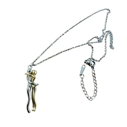 Uretti - Melik 9215 1030 Sarılan Çift Sevgili Kolyesi