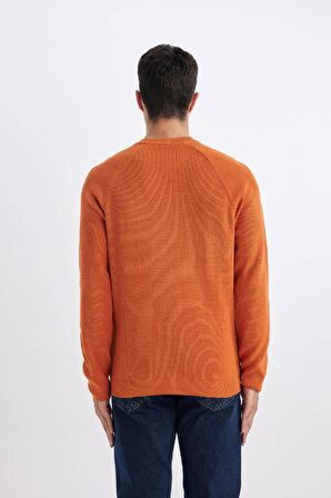 DeFacto Standart Fit Normal Kesim Bisiklet Yaka Basic Düz Triko Kazak A8458AX24SPOG343
