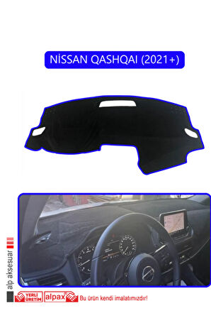 Nissan Qashqaı 2021 + Torpido Koruma  Halısı -  Mavi Kenar