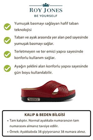 Kadın Ortopedik Yumuşak Tabanlı Terletmeyen Çift Bantlı Hasır Tipi Delikli Rahat Anne Ev İçi Terliği