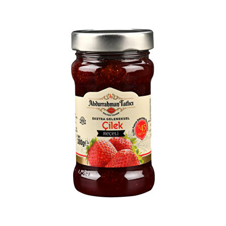 Abdurrahman Tatlıcı Çilek Reçeli 380 gr Cam x 3 Adet