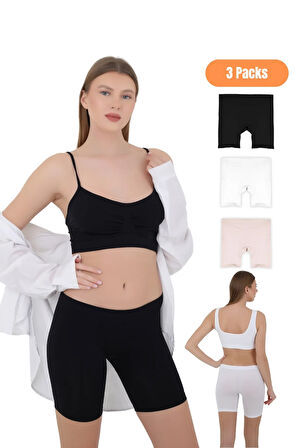 Mikro Fiber Kadın Uzun Boxer 3'lü Özel Paket - S/m, L/xl