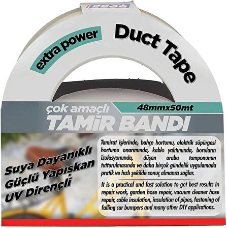 Çok Amaçlı Suya Dayanıklı Tamir Bandı Şeffaf 48mm*50m