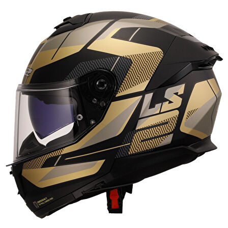 LS2 STREAM 2 ROAD MAT SİYAH-GOLD -GRİ KASK