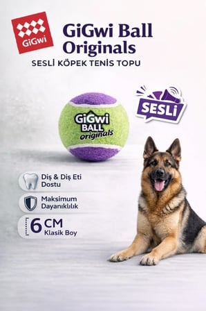 Ball Originals Sesli Köpek Oyun Topu 6 cm - 3'lü Paket - Orta & Büyük Irk