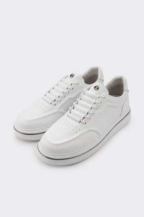 Hakiki Deri Lastik Bağcıklı Erkek Sneaker