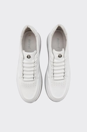 Hakiki Deri Lastik Bağcıklı Erkek Sneaker