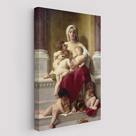 Yetiştirme Yurdundaki Kadın ve Çocuklar Duvar Tablosu William-Adolphe Bouguereau-6147