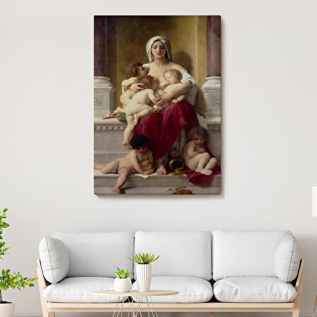 Yetiştirme Yurdundaki Kadın ve Çocuklar Duvar Tablosu William-Adolphe Bouguereau-6147