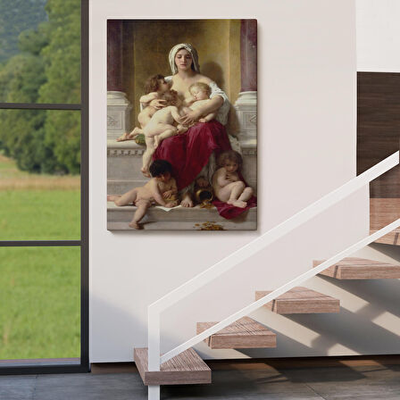 Yetiştirme Yurdundaki Kadın ve Çocuklar Duvar Tablosu William-Adolphe Bouguereau-6147