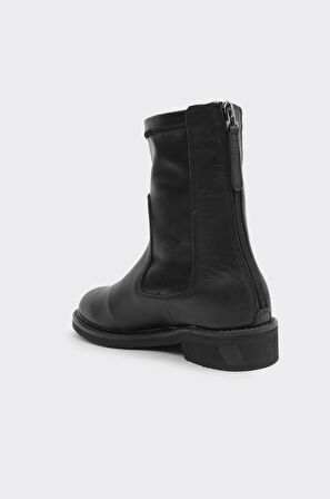 Hakiki Deri Arkadan Fermuarlı Kadın Bot 