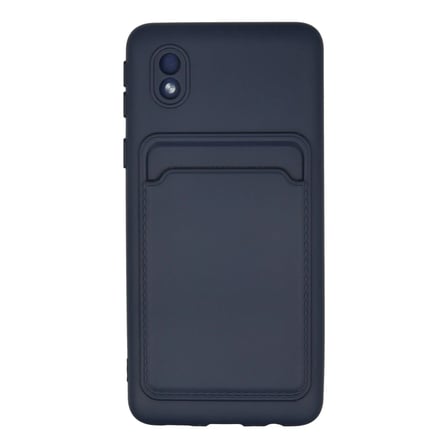 Samsung Galaxy A01 Core Kılıf Kelvin Kartvizitli Silikon - Lacivert