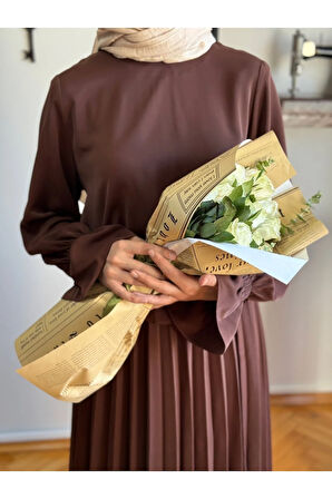 Piliseli Etek + Bluz Takım 5076 acı kahve | FENDEL