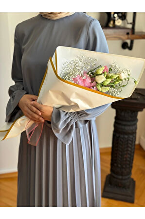 Piliseli Etek + Bluz Takım 5076 füme | FENDEL