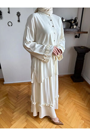 Belmando Oversize Alt Üst Takım 5092 ekru | FENDEL