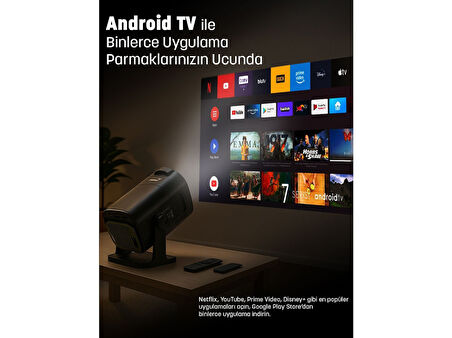 JEERO Oyunlu Projeksiyon Cihazı Android 2 Kollu -20.000 Oyun -Türkçe Menü