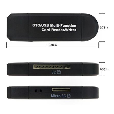 Micro USB Telefon Adaptörü Micro SD/SD Kart/USB Okuyucu Dönüştürücü