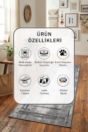 Afrodit Turuncu Efektsiz Yıkanabilir Yolluk Halı Kaymaz Taban Salon Mutfak Turuncu
