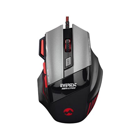 Everest SGM-X7 PRO Siyah 7200dpi Customizable Gaming Oyuncu Mouse