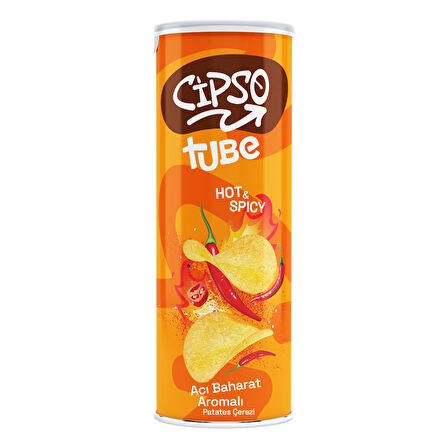 Cipso Tube Acı Baharat ve Ekşi Krema&Soğan Aromalı Cips 160 gr x 8 Adet