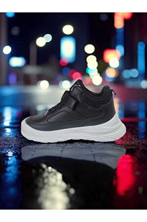 ÇOCUK KIŞLIK BOT KAUÇUK TABAN KİLİTLİ VE CIRTLI MİKROFİBER MALZEME UNISEX BOT AYAKKABI