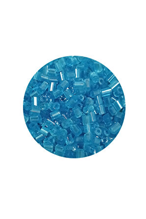 Kesme Cam Boncuk 2mm - 20 Gram - Şeffaf Turguaz -BNC349