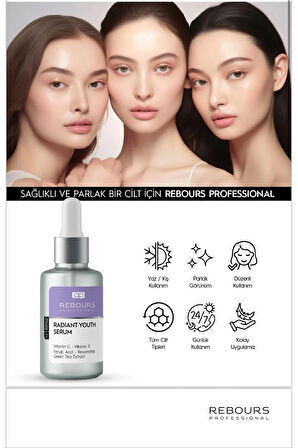 Rebours Professional Gençlik Işıltısı Serumu Vitamin C, Vitamin E, Ferulik Asit, Resveratrol, 30 ml