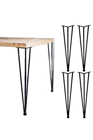 Evnalia Metal Profil Boru Ayak Kütük Yemek Çalışma Masası Dresuar Ayağı 73 cm (4 Adet)
