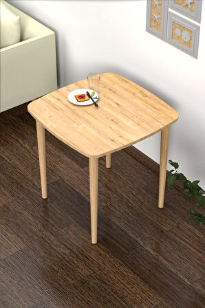 60x60 Cm Çalışma Bilgisayar Ofis Ders Yemek Masası Istanbul Desenli Metal Aparat 72 Cm Ahşap Ayaklı