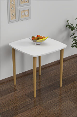 60x60 Cm Çalışma Bilgisayar Ofis Ders Yemek Masası Istanbul Desenli Metal Aparat 72 Cm Ahşap Ayaklı