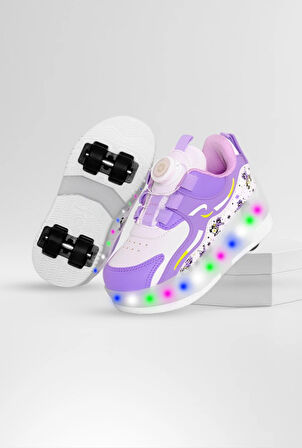 0910 Kız Çocuk Işıklı Tekerlekli Sneaker