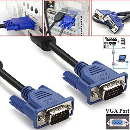 Hdmi to Vga Kablo Çevirici Dönüştürücü + 1,5 Metre Vga Kablosu