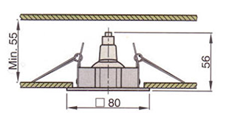 Vetus V-Line halojen tavan lambası. Model Prato. 1366225