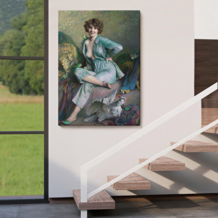 Emile Friant'in Tanıdık Kuşlar İsimli Eseri Duvar Tablosu Familiar Birds-6160