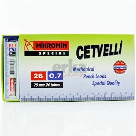 MİKRO CETVELLİ 2B 0.7 KALEM UCU 24 LÜ ( 3 ADET )