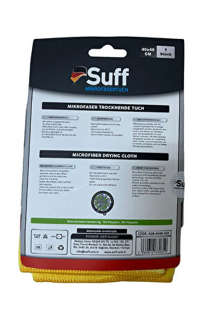 Kadife Çiçeği Mikrofiber Kurulama Bezi 40 x 40 cm, Sarı