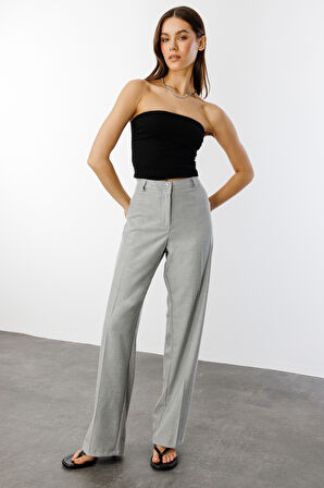  Kadın Yüksek Bel Wide Leg Kumaş Pantolon PANTOLON-004