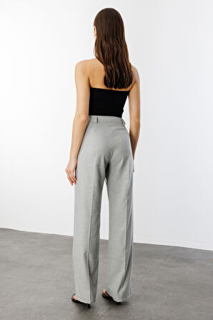  Kadın Yüksek Bel Wide Leg Kumaş Pantolon PANTOLON-004