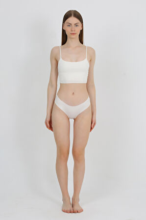 Yüksek Bel Basic Lazer Kesim Bikini Külot 3'lü Paket