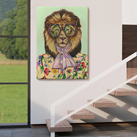 Tüketim Bağımlısı Sosyetik Kaplan Duvar Tablosu-6162