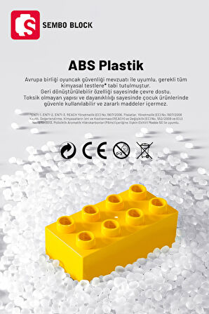 Sembo Block Famous Car Kırmızı Yarış arabası 196 Parça yapı blokları Lego ile uyumlu (5072)