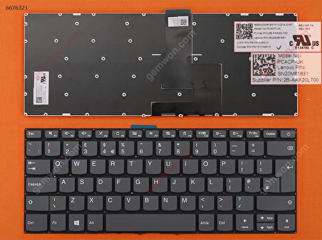 Lenovo IdeaPad Yoga 520-14IKB Klavye Siyah Türkçe