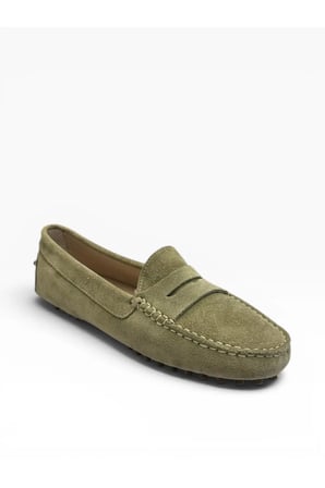 Kadın Hakiki Deri Süet Loafer Ayakkabı