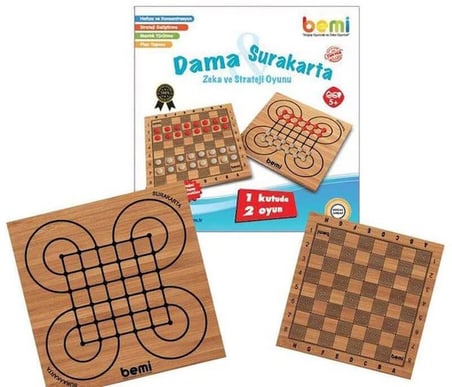 Ahşap Tabla Surakarta ve Dama Oyunu