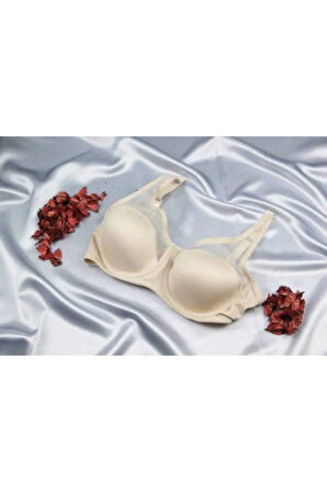 Kadın Ten Fenetta Tül Kaplı C Cup Sütyen 9200