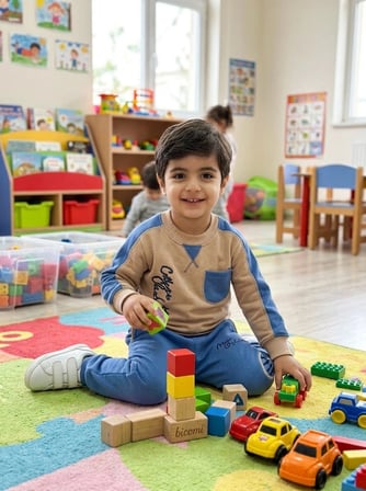 Minik Kaşifler İçin Ekstra Sıcak Tutan Şardonlu Pamuklu İkili Takım (2-5 Yaş)